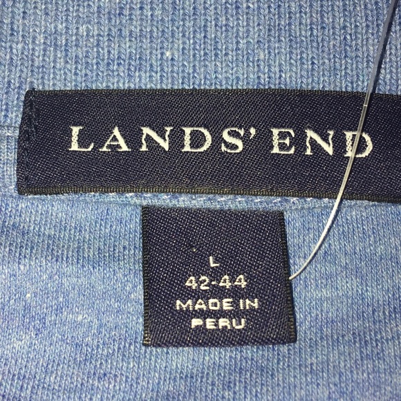 Lands' End | Shirts | Lands End Ls Mens Blue Performance Polo Shirt L ...